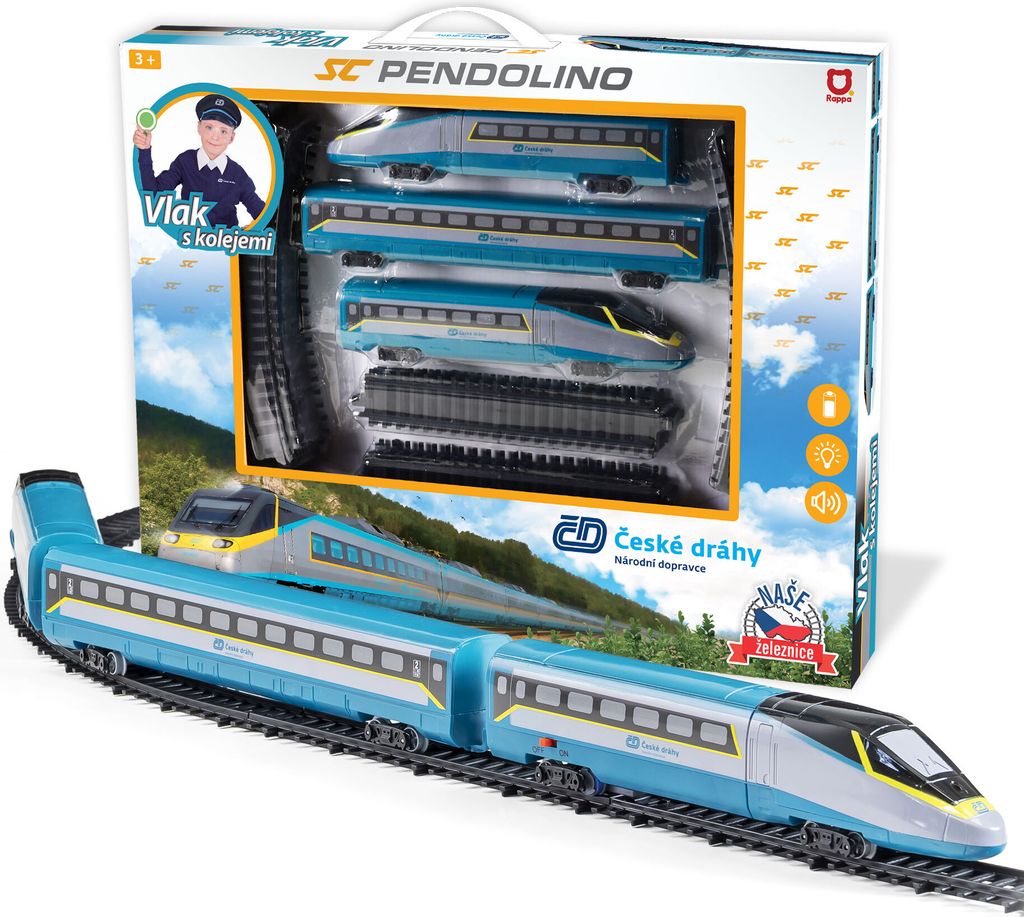 RAPPA Czech Railways SC Pendolino Zug mit Licht und Ton Produktbild 
