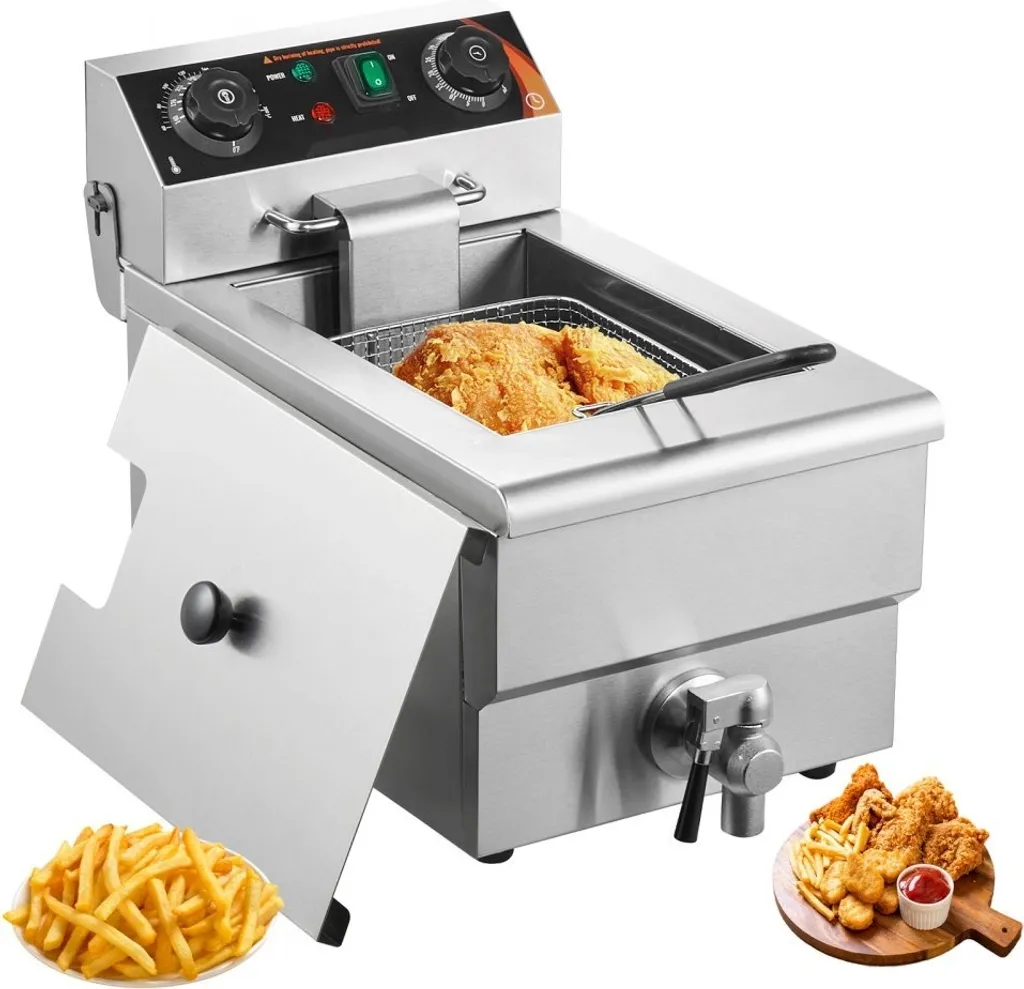 Friteuse électrique commerciale 3000W 9L en inox haute performance