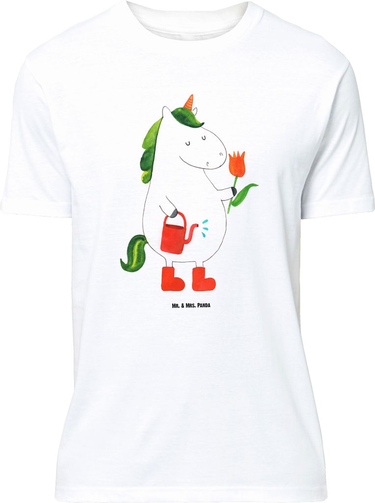Mr. & Mrs. Panda Größe M T-Shirt Einhorn Gärtner - Weiß - Geschenk, Freude, Tshirt, mit Spruch, Stiefel, Garten, Einhörner, Unicorn, Herren, G...