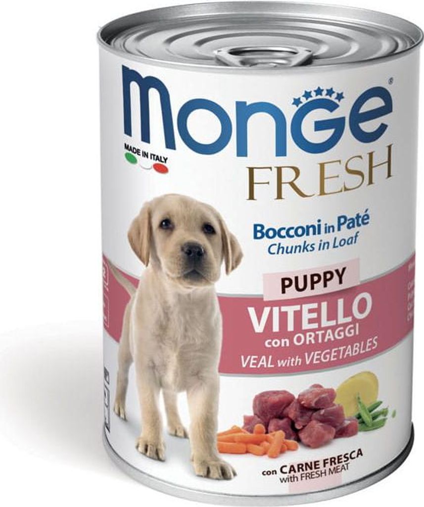 Monge Puppy Fresh Kalb-Gemüse Pastete 400 g