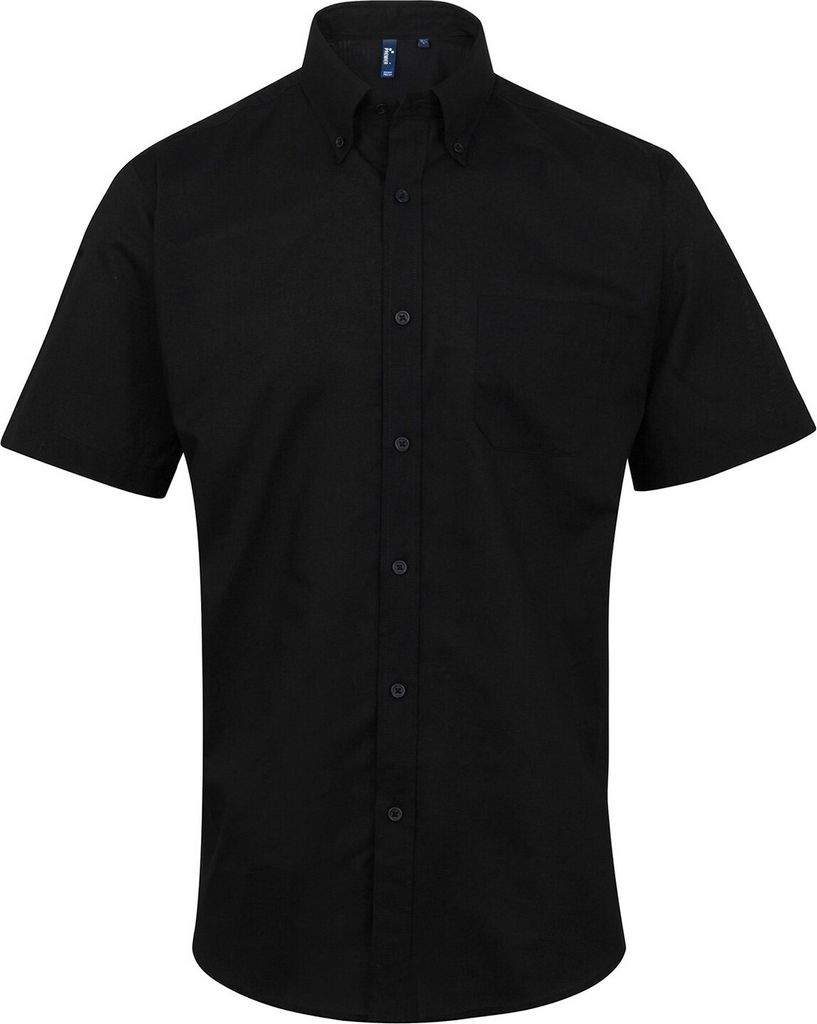 Premier - "Signature" Hemd für Herren kurzärmlig PC7272 (51cm) (Schwarz)