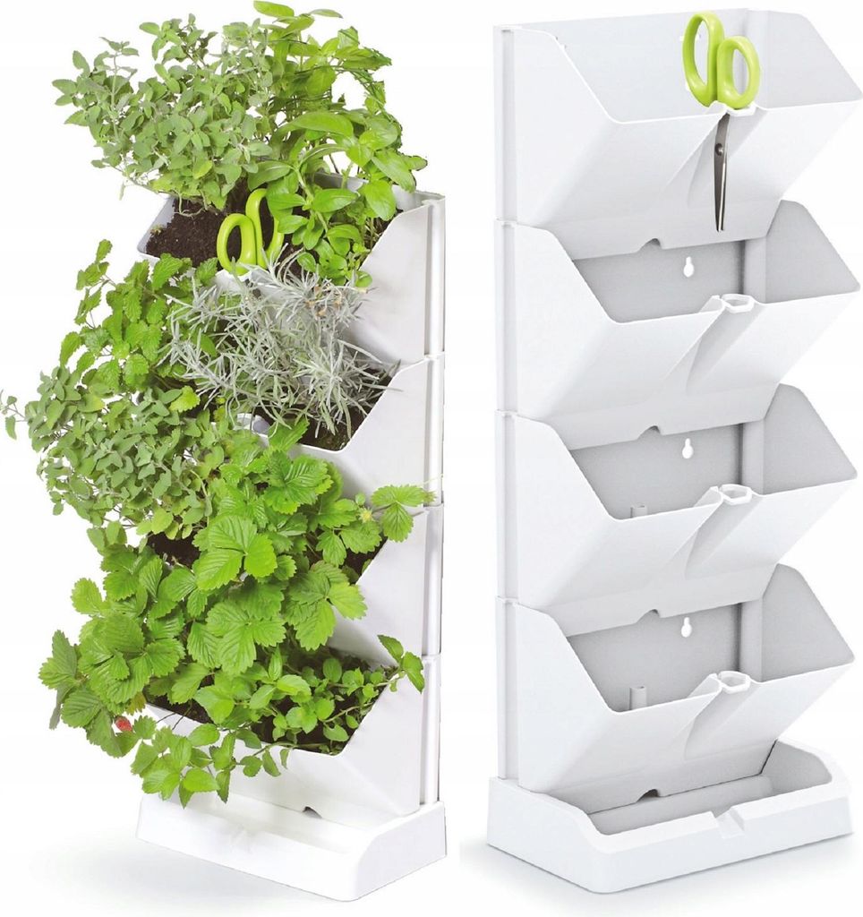 Giardino verticale Vasi modulari Mini Cascade Bianco Vaso Immagine del prodotto 