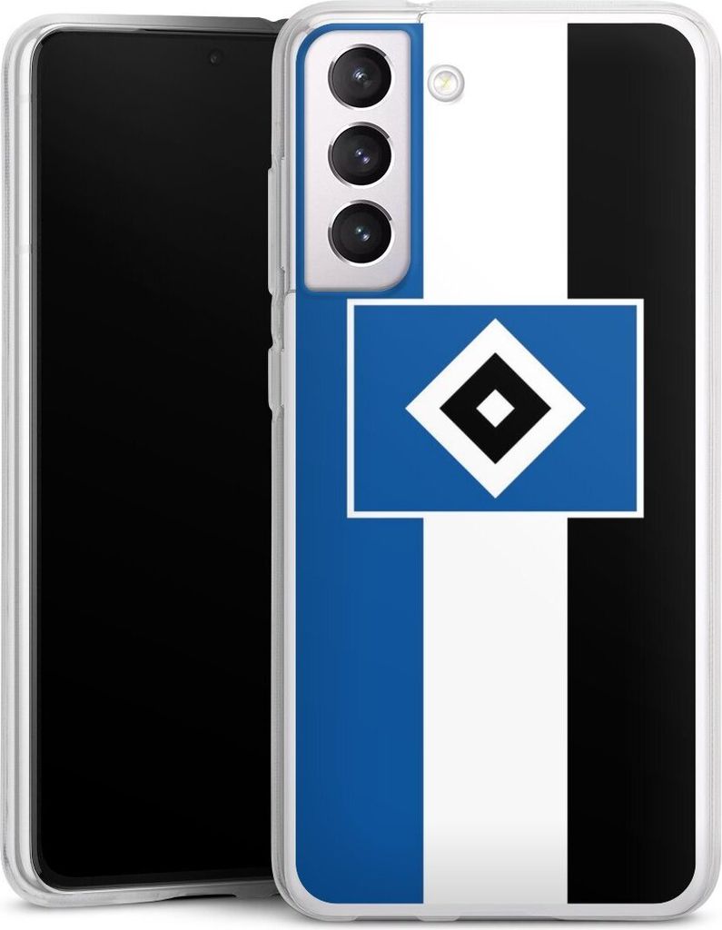 DeinDesign Handyhülle für Samsung Galaxy S21 FE 5G Silikon Hülle Case Smartphone Schutzhülle HSV Hamburger SV Streifen