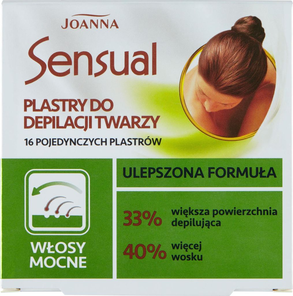 Joanna - Sensual Facial Hair Removal Patches Strong 16pcs + Soothing Olive
