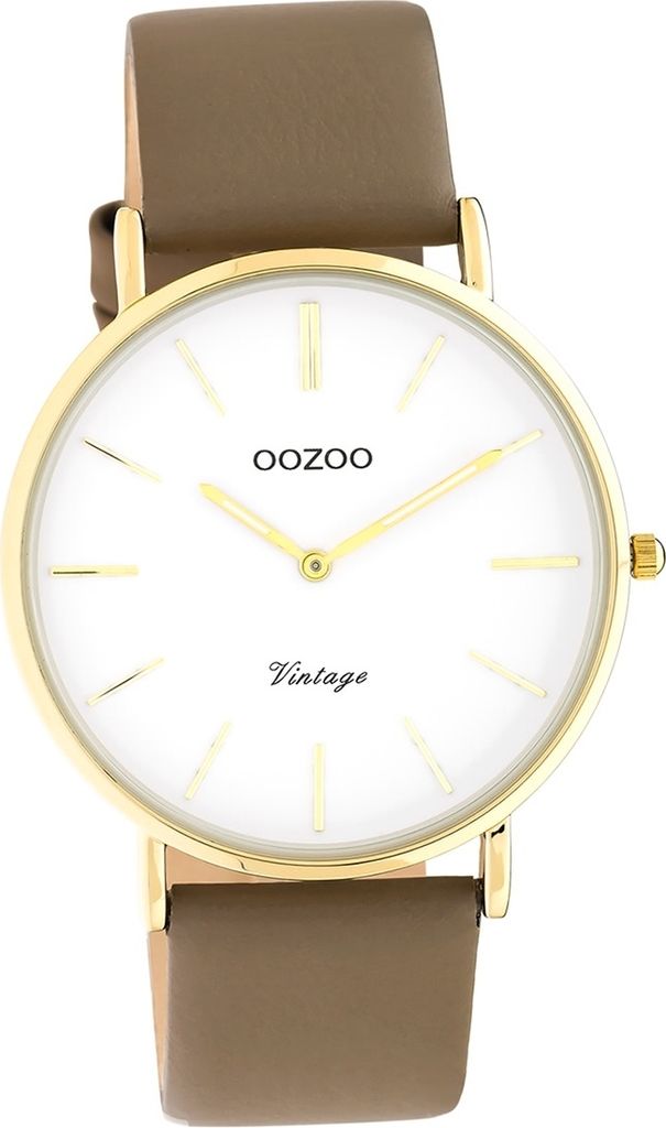 Oozoo Leder Damen Uhr C20222 Analog Quarzuhr Armband braun Vintage Series D2UOC20222