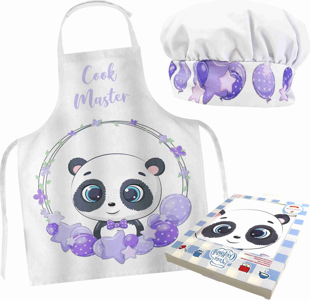 DOMAREX Küchenschürze für Kinder + Kochmütze Set, 100% Produktbild 