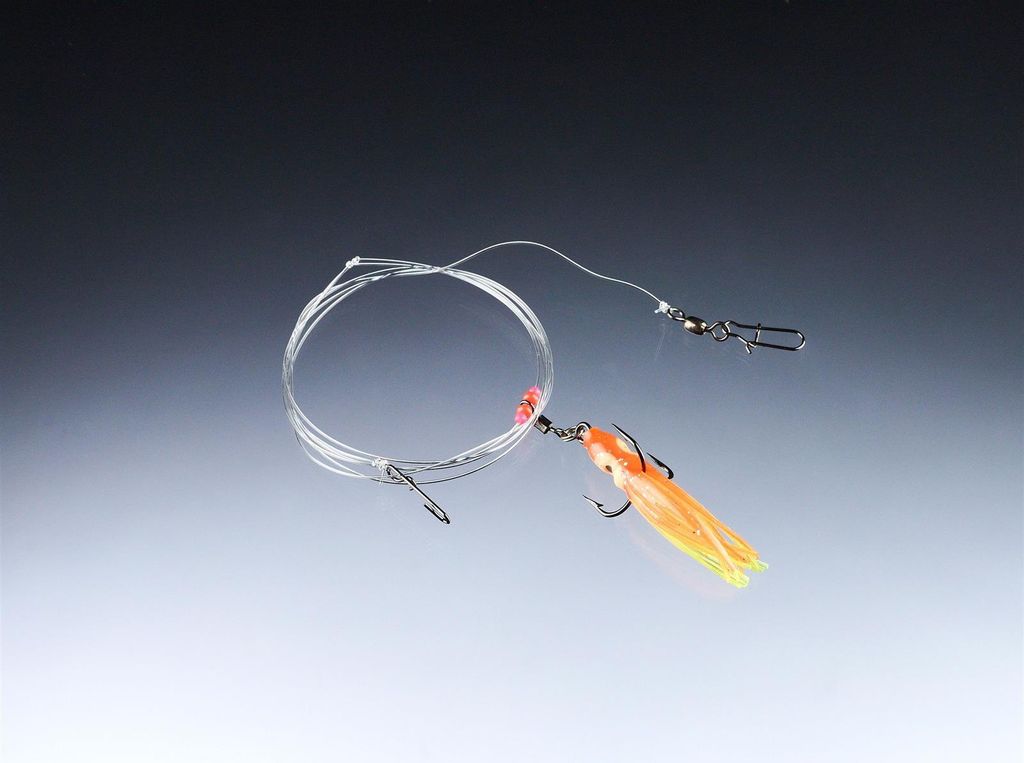 Balzer Sliding-Pilksystem mit No Knot Verbinder Baltic Sea Lift Rig Octopus Orange Haken: 4 Länge: 120 cm