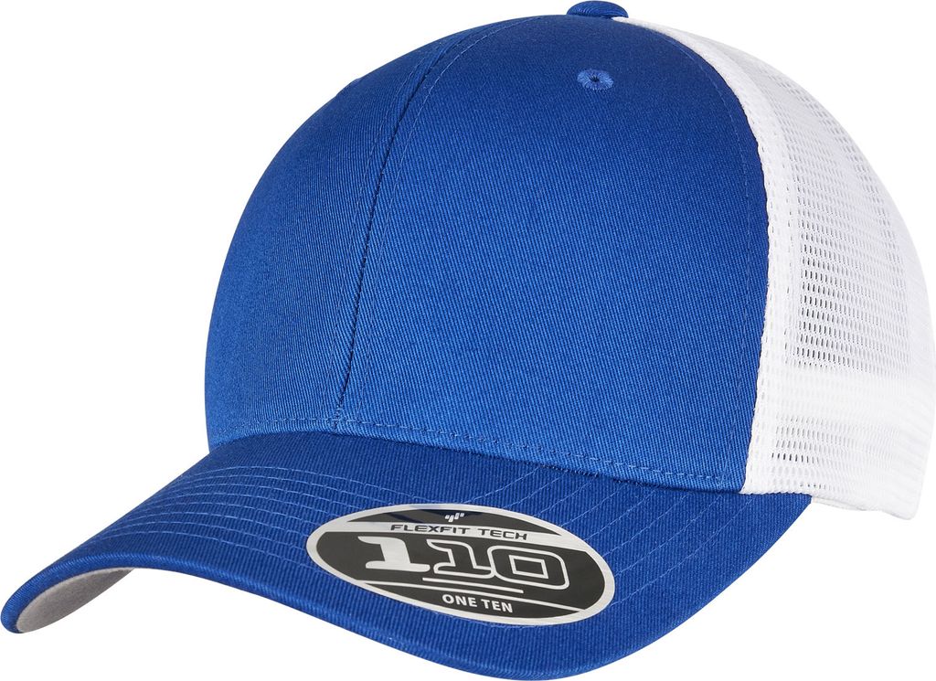Flexfit - Herren/Damen Uni Zweifarbig - Kappe "110", Netzmaterial RW8014 (Einheitsgröße) (Königsblau/Weiß)
