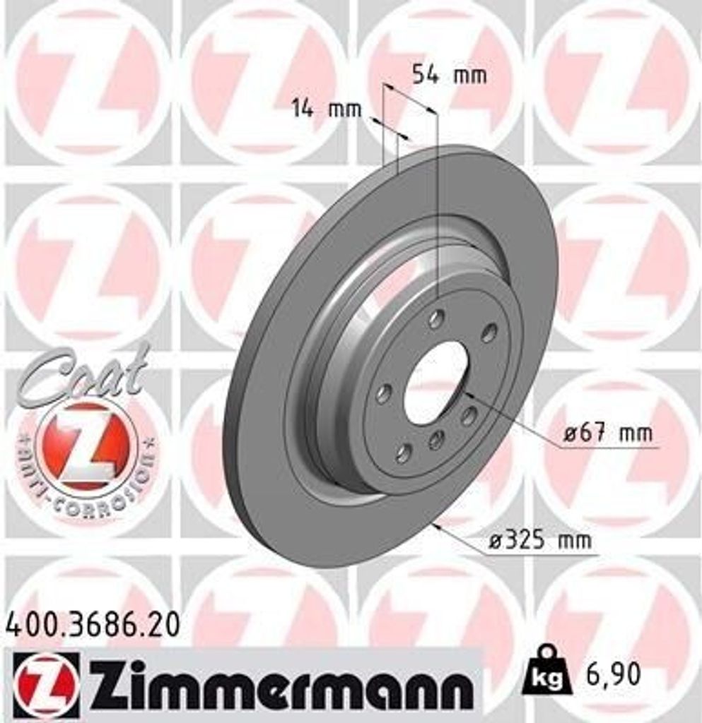 ZIMMERMANN 400.3686.20 - Bremsscheibe für GLE (W166), GLE (C292), M-Klasse (W166)