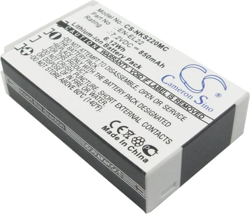 Batteria Ricambio TECHTEK per Nikon EN-EL22 - 1 J4 / 1 S2