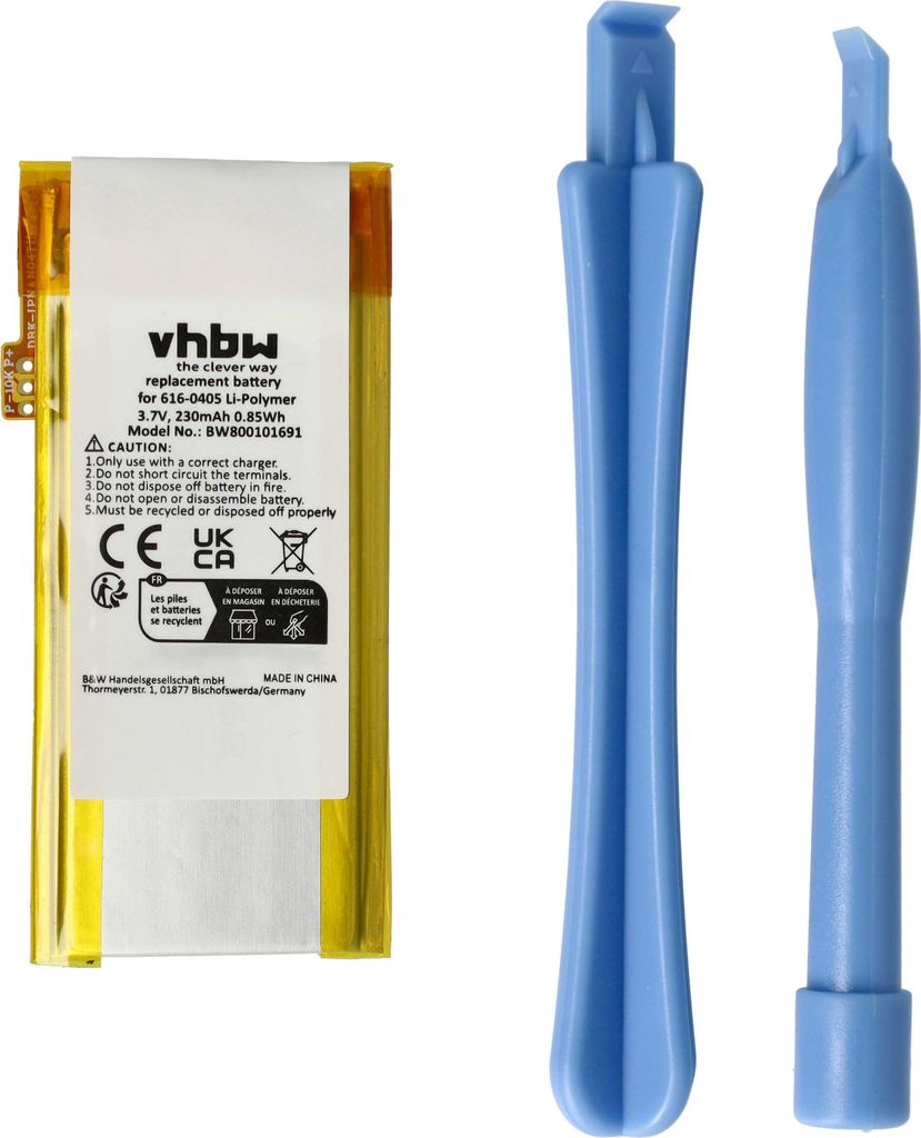 vhbw Akku kompatibel mit Apple iPod Nano 4G 16G, 4th 4GB, Produktbild 