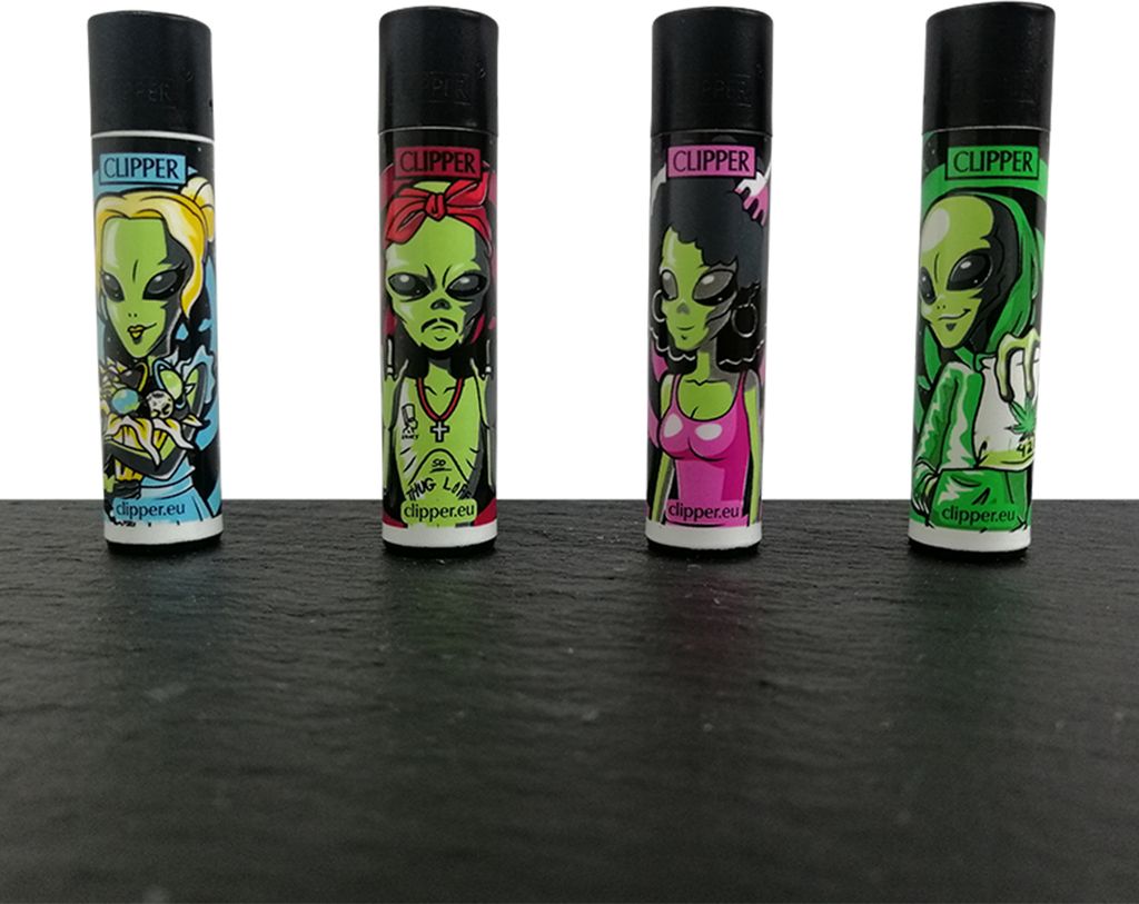 Clipper Feuerzeuge - 4er Set: Alien #2