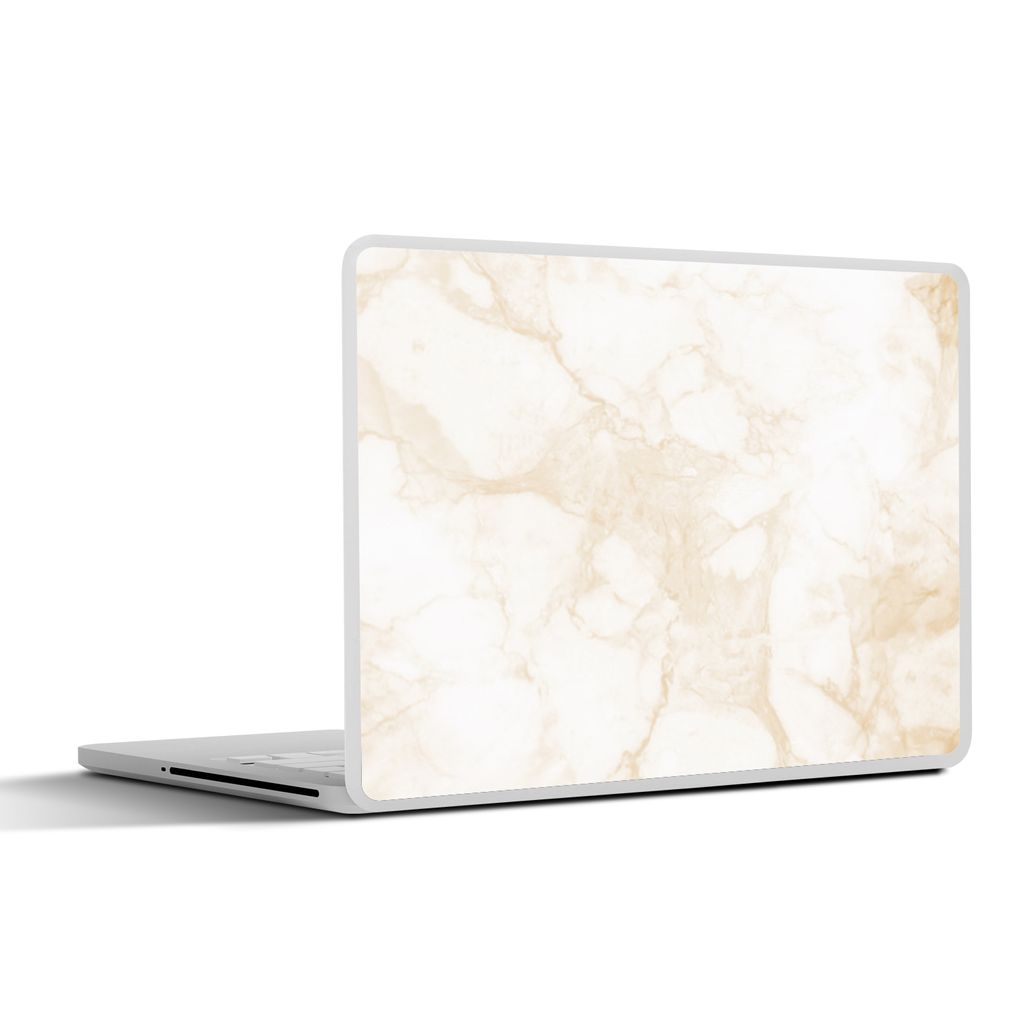 MuchoWow Laptop Aufkleber Sticker Cover Marmor - Weiß - Gold - Luxus 40x30 cm - Laptop Dekoration - Selbstklebend
