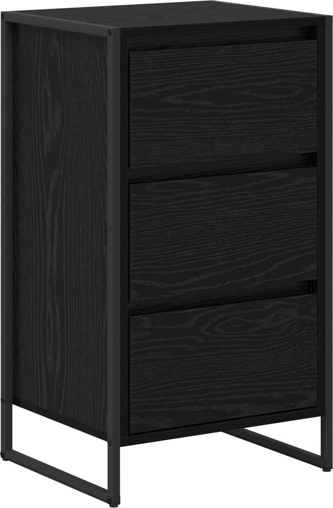 Sideboard Schwarz Eichen-Optik 42 x 36 x 75,5 cm Holzwerkstoff