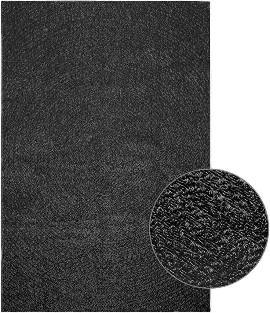 Teppich ZIZUR Anthrazit 140x200cm Jute-Optik Indoor und Outdoor