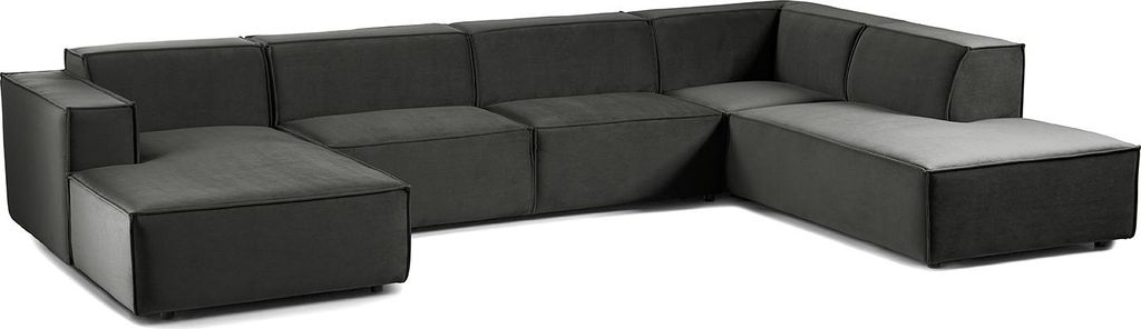 home24 Wohnlandschaft mit Longchair & Ottomane
