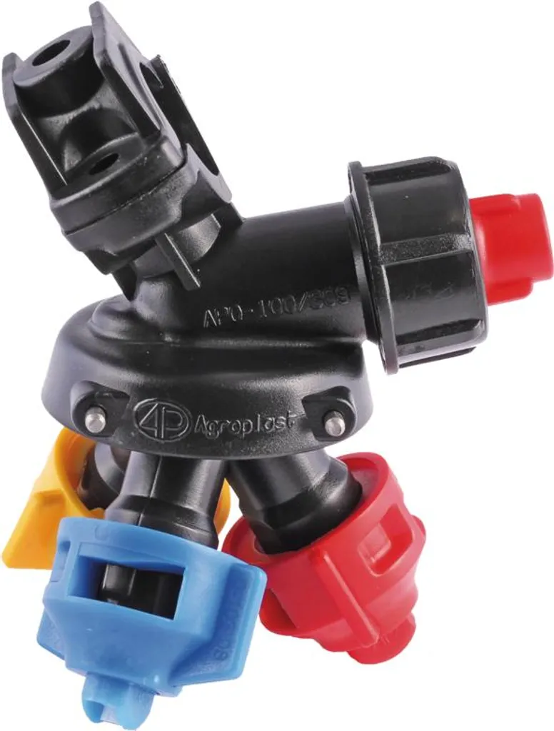 Tête de pulvérisation 3 voies avec système anti-goutte type Arag 20mm