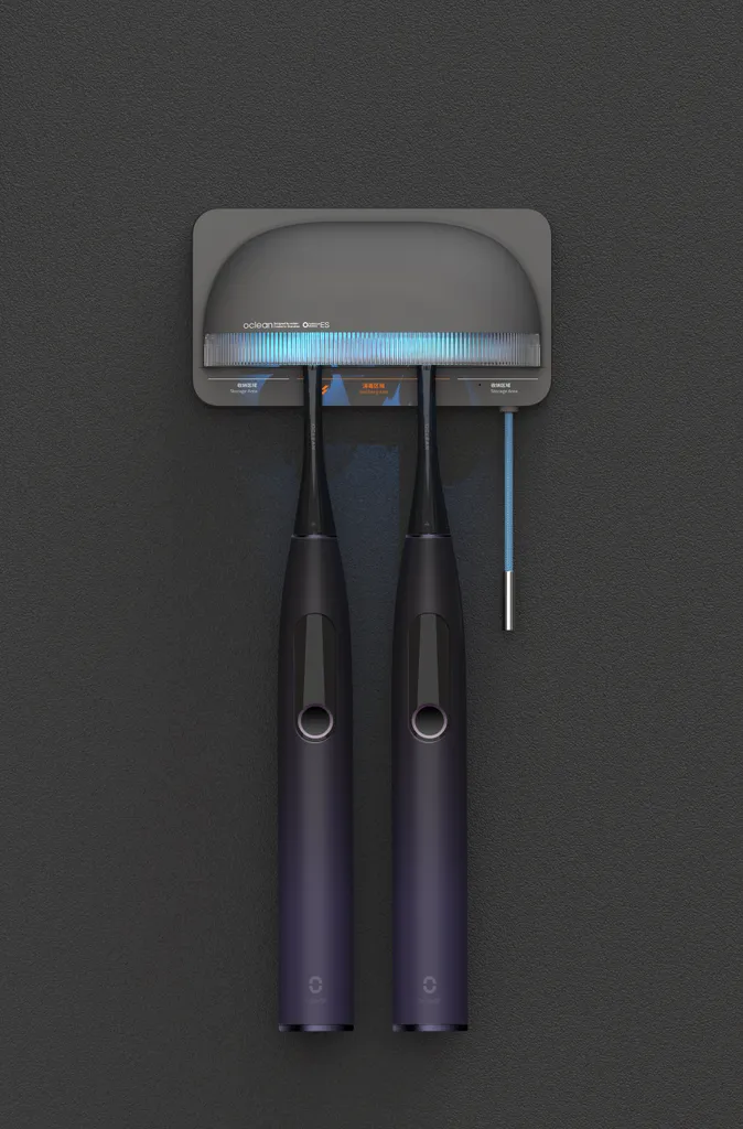Désinfectant UV pour Brosse à Dents Oclean S1 Gris Mural sans Perçage - 14