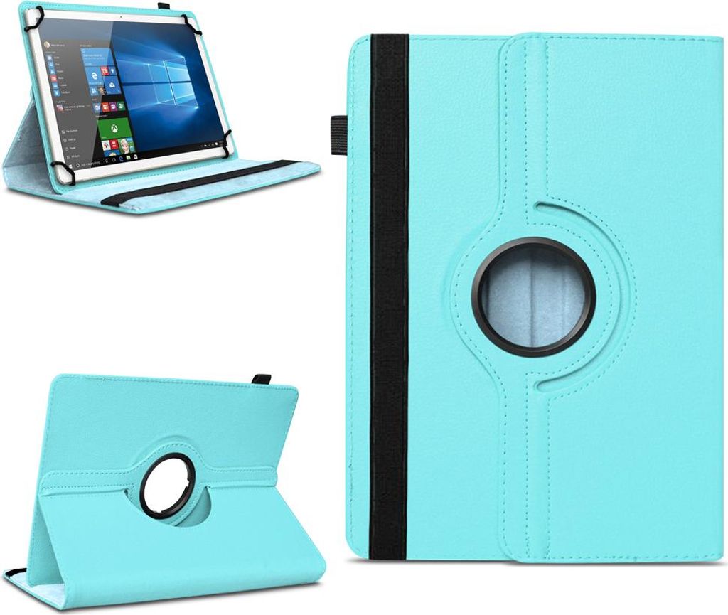 Tablet Tasche für Doogee Tab G6 / Tab G6+ Hülle Schutzhülle 360 Grad DrehbarFarben:Türkis