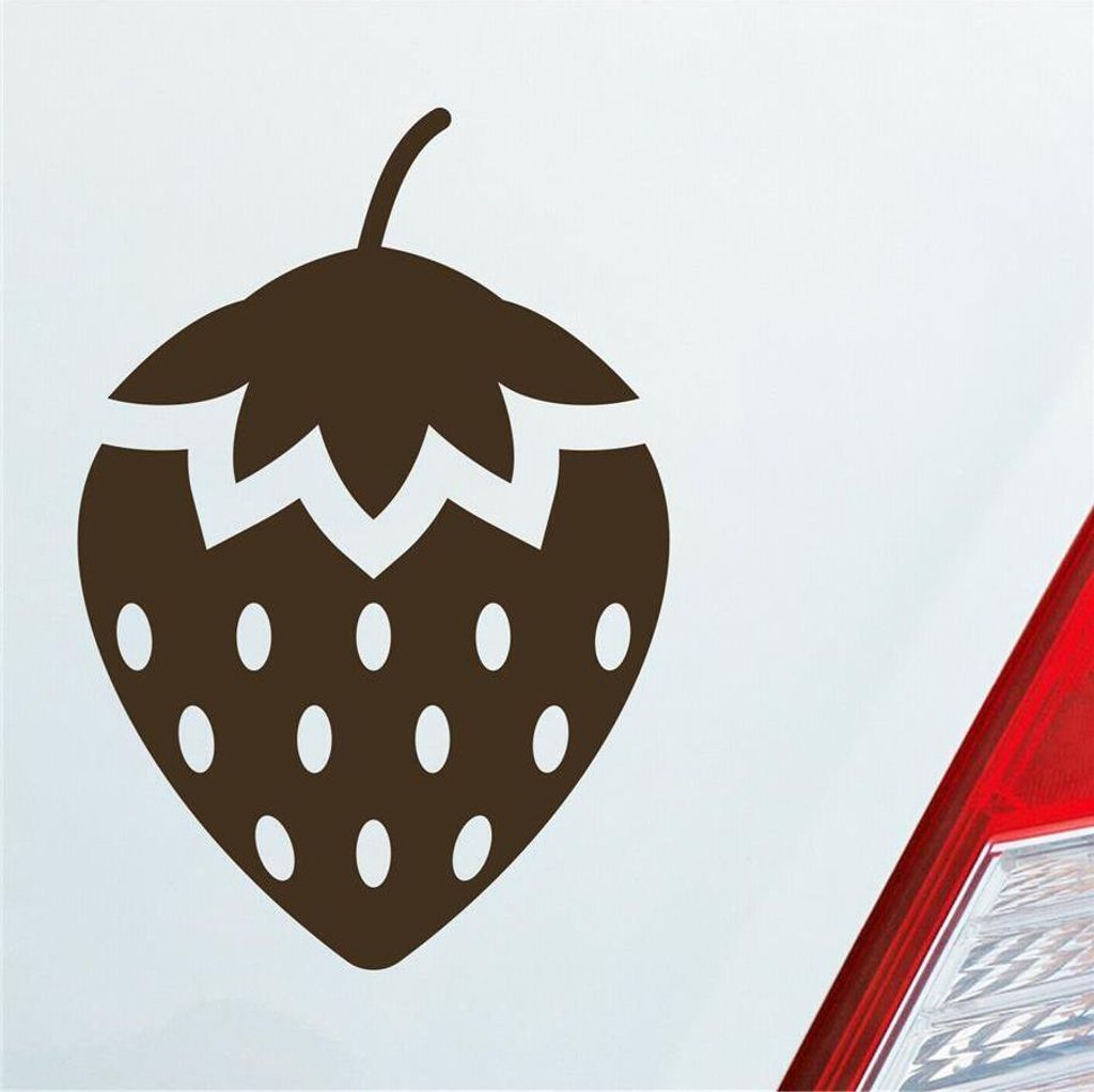 Auto Aufkleber Erdbeere Frucht Beere dominant sm Devot Domina 9,5x14 cm Braun Sticker Heckscheibenaufkleber