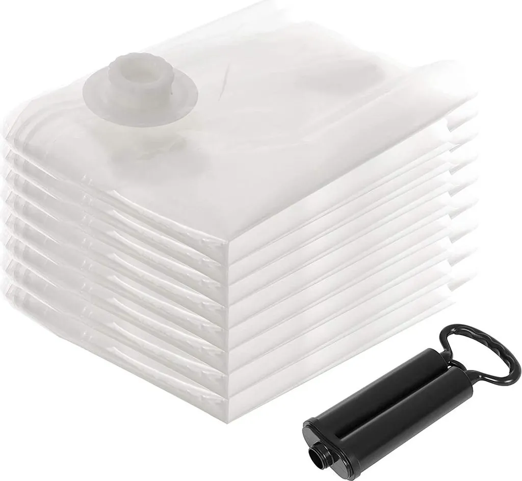 Housse de rangement sous vide lot de 8 sacs pour vêtements et couettes