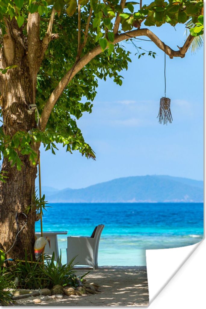 MuchoWow Poster Tropisch - Strand - Meer 80x120 cm - Papierdruck