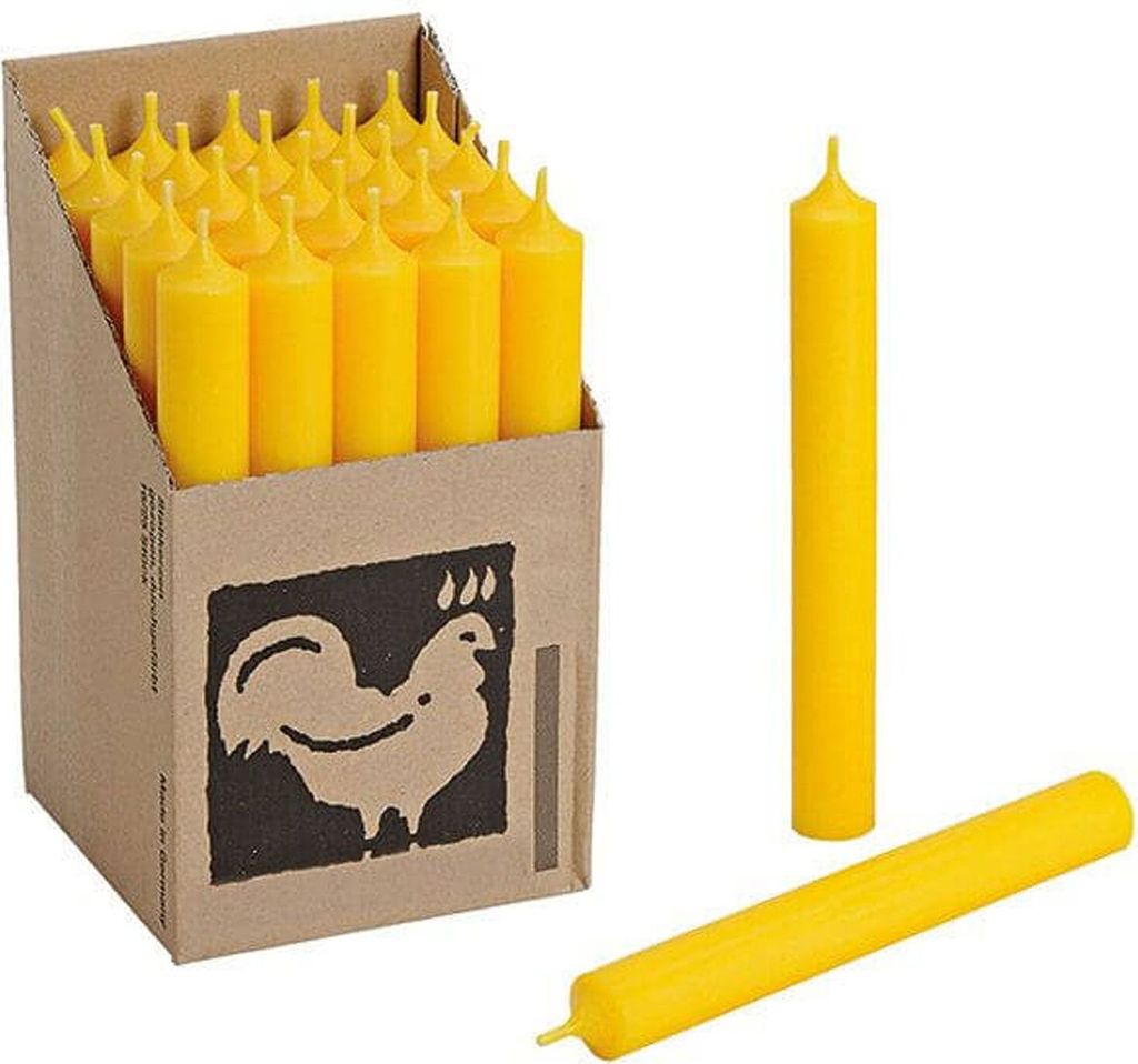 IHR - Stabkerze H:18 cm, 25 Stück, Dark Yellow Produktbild 5