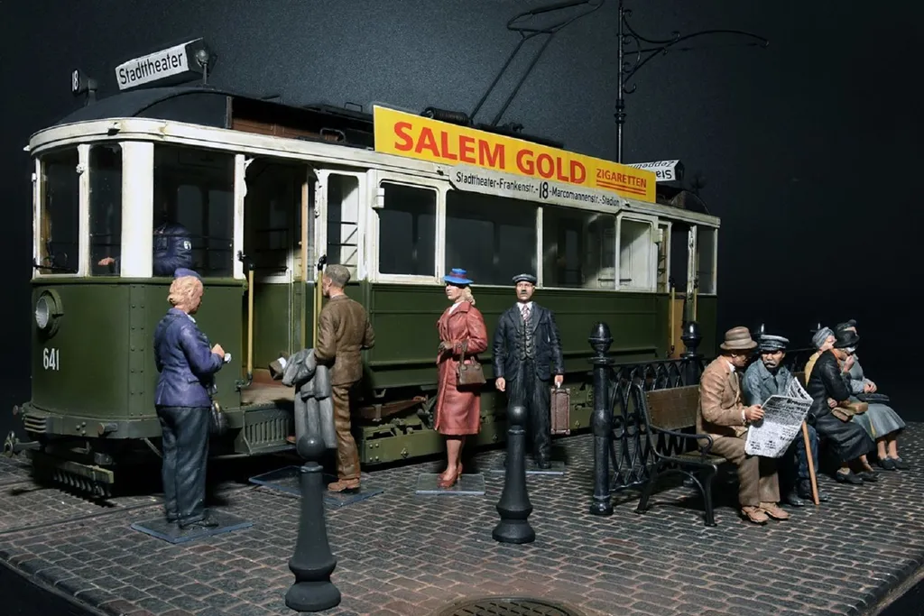 Tramway Miniature 1:35 Haute Précision MiniArt avec Base et Accessoires - 5