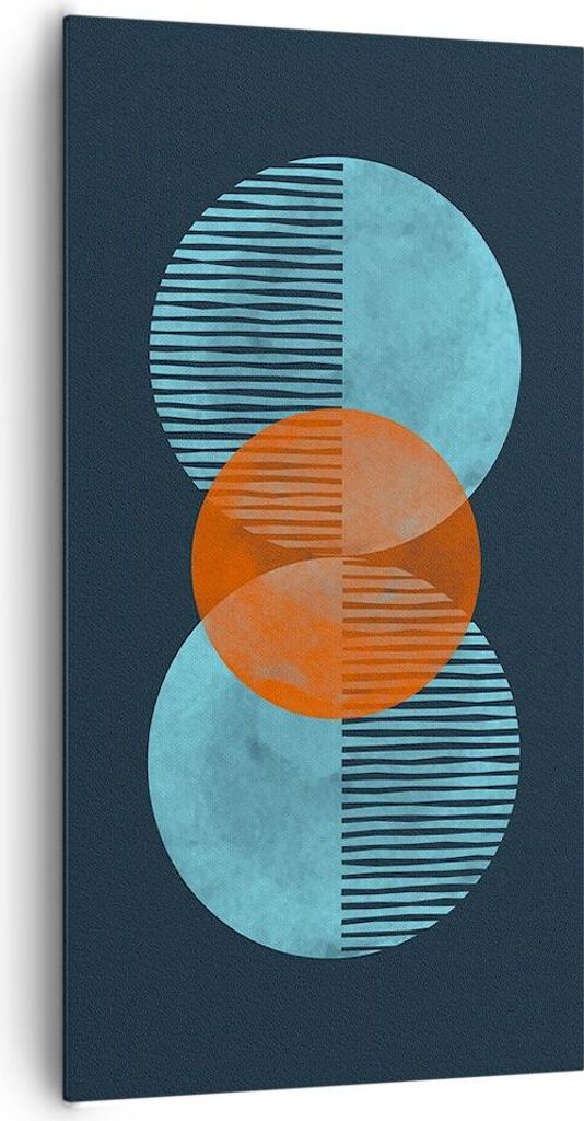 Bild auf Leinwand - Leinwandbild - Einteilig - Abstraktion Räder Gürtel - 65x120cm - Wand Bild - Wanddeko - Wandbilder - Leinwanddruck - Bilder -...