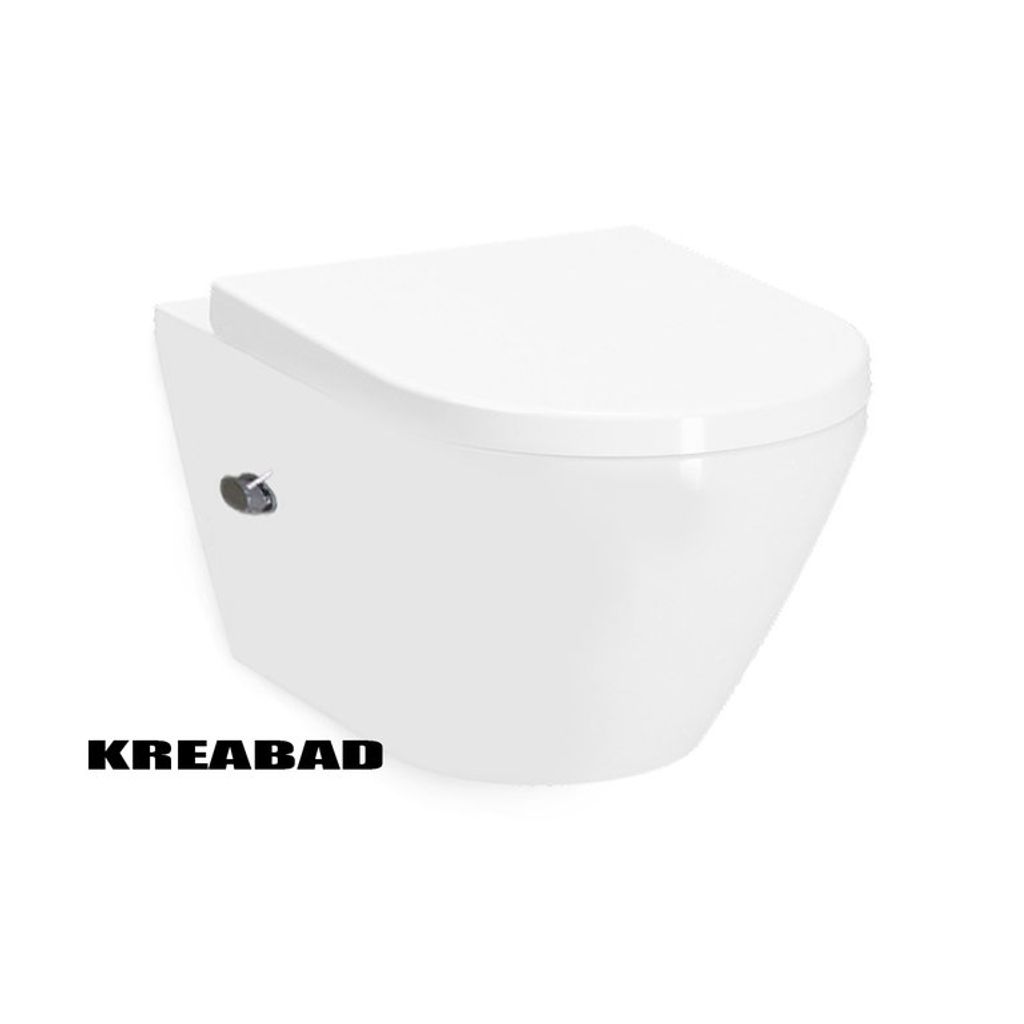 Luxus Armatur Taharet Hänge Dusch WC Spülrandlos Bidet SoftClose Design Taharat