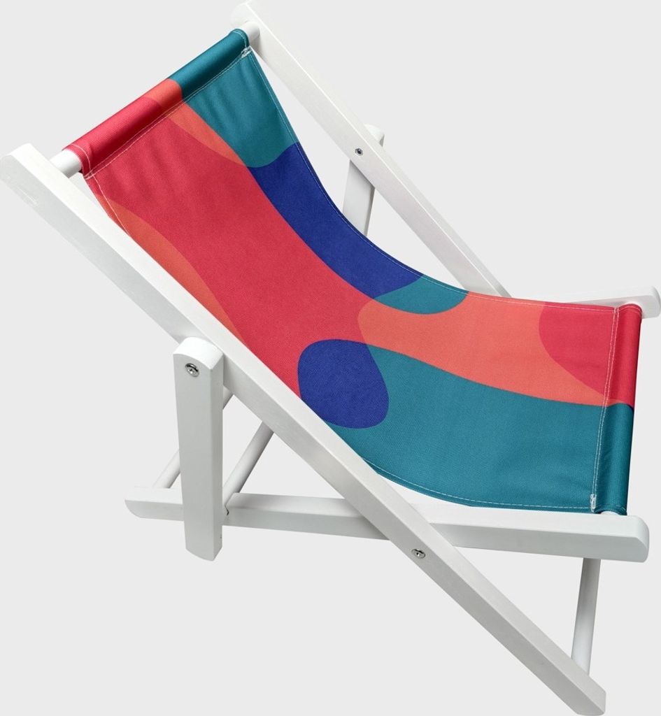 HOMLA Leżak COLOR FIESTA drewniany mini biały 42x58,5x52,5 Zdjęcie produktu 