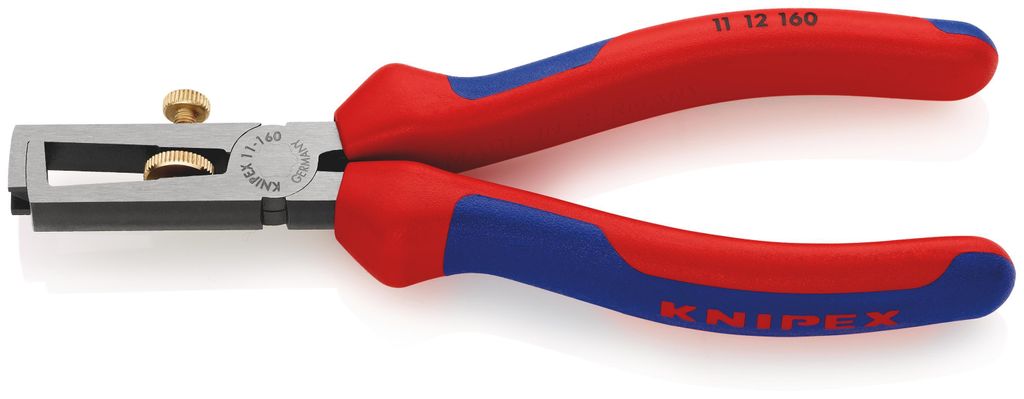 Abisolierzange L.160mm pol.Mehrkomp.-Hüllen o.Öffnungsf.KNIPEX