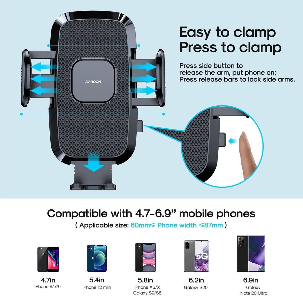Joyroom Držák telefonu do auta Mřížka ventilace černá Obrázek produktu 17