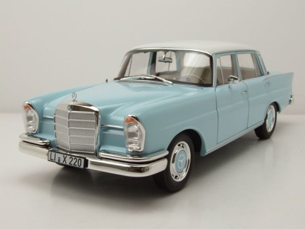 Norev 183920 Mercedes 220 S Heckflosse W111 1965 hellblau Produktbild 