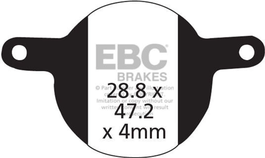 CFA331 - Plaquettes de frein vélo (organiques) EBC Brakes Image du produit 