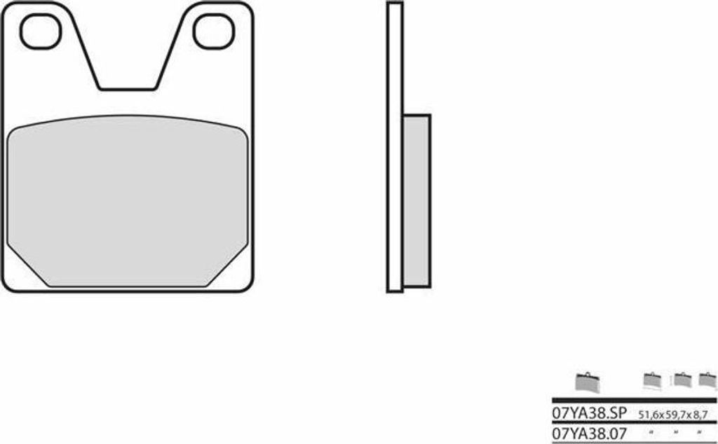 BREMBO Street Sintermetall Bremsbeläge - 07YA38SP