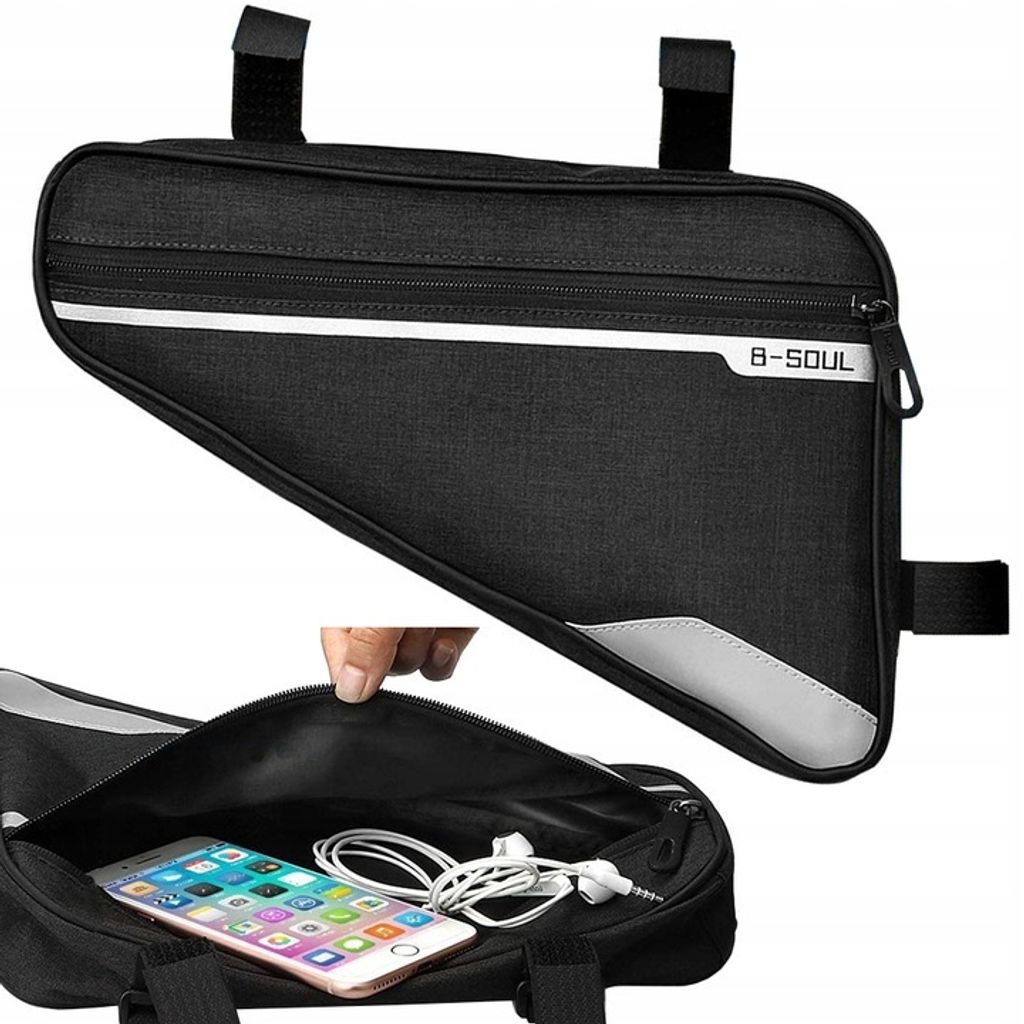 B-SOUL Fahrradtasche Dreieck – Rahmentasche für Fahrrad – Wasserdichte & Robuste Satteltasche – Ideal für MTB, Trekking & Citybike