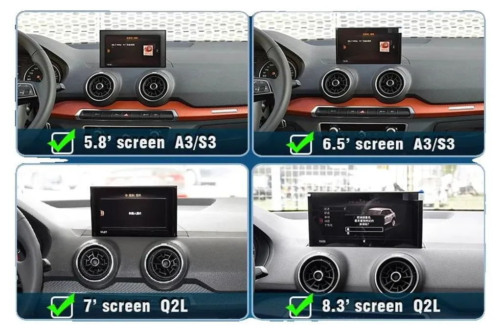 Interface CarPlay Android Auto sans fil pour Audi A3 S3 Q2L MIB2