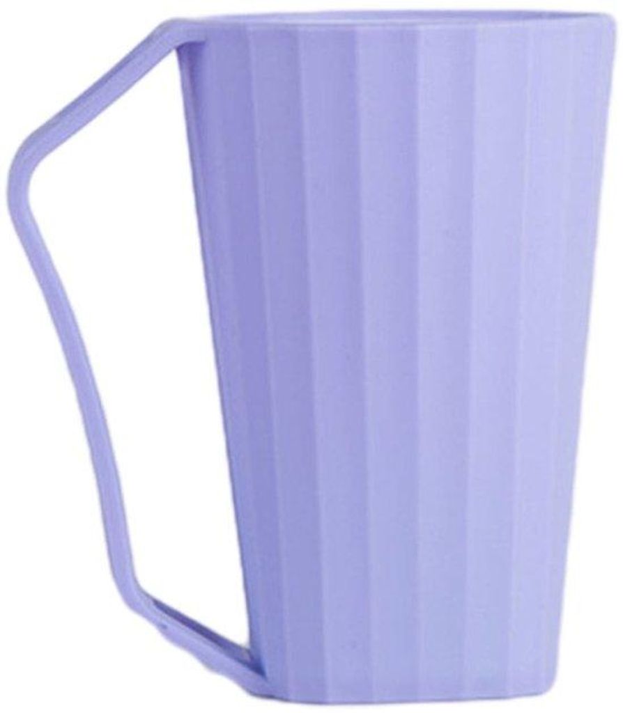 Plastik-Mundspülbecher mit Griff, lila, für den Einsatz im Badezimmer und in der Studentenwohnung, multifunktional, 12 cm.