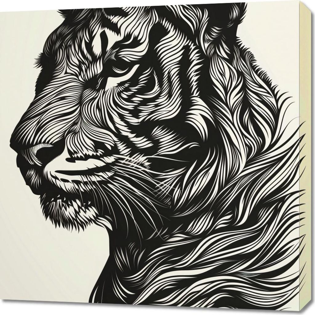 Bild 70x70cm Tigerpfiff