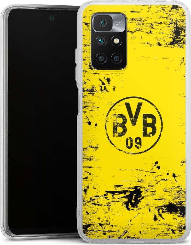 DeinDesign Handyhülle für Xiaomi Redmi 10 2022 Silikon Hülle Case Smartphone Schutzhülle BVB Borussia Dortmund Offizielles Lizenzprodukt