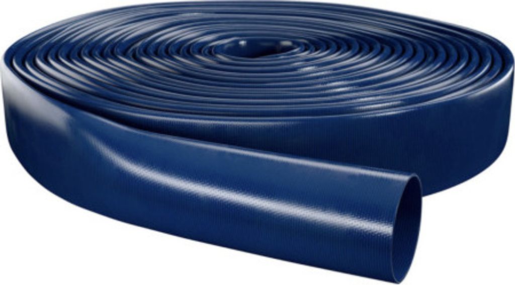 Meterware AQUADUR Trinkwasserschlauch B75mm blau Feuerwehrschlauch DVGW KTW