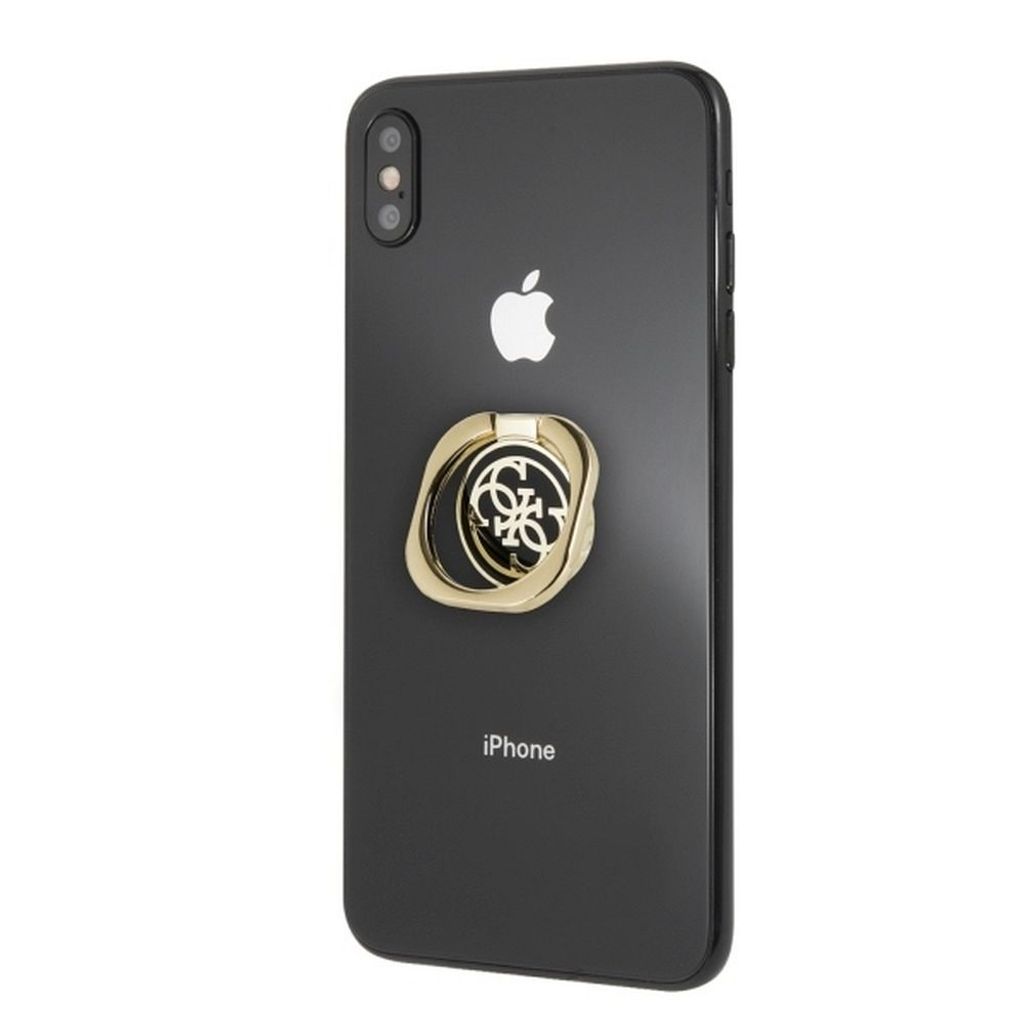 Guess Anello Stand Gurseqgbk Złoto-Czarny/Oro e Nero 4G Immagine del prodotto 