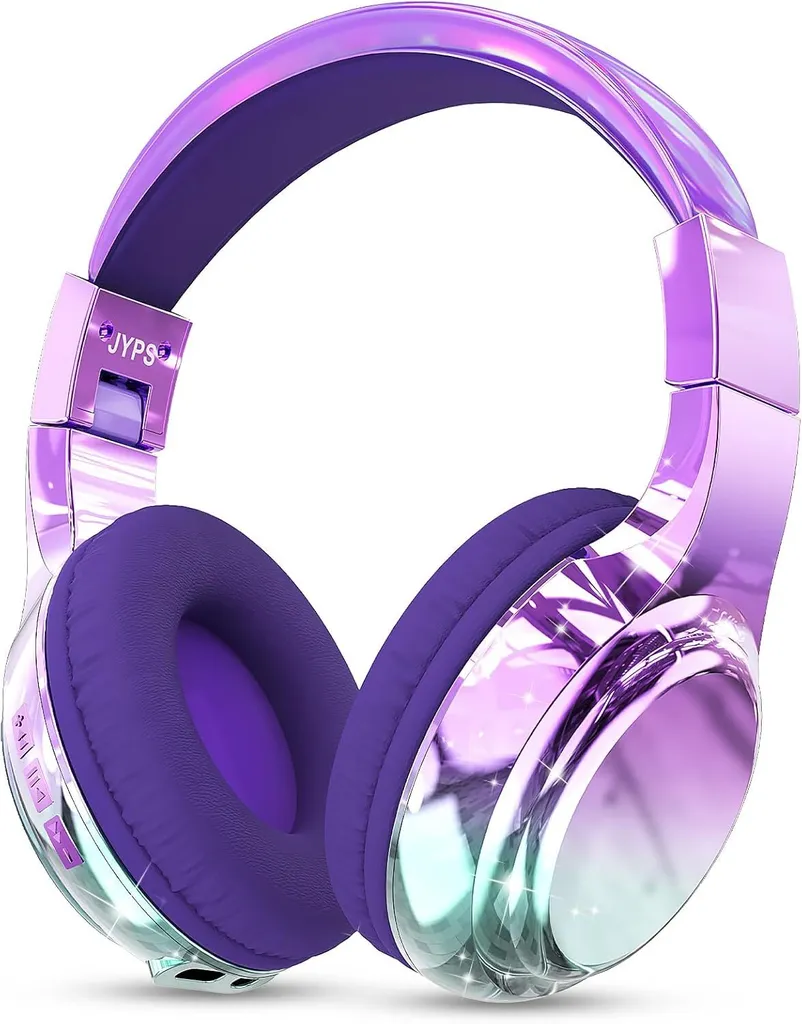 JYPS Cuffie Bluetooth 5.3 Bambini - Audio HD Rosa Metallico
