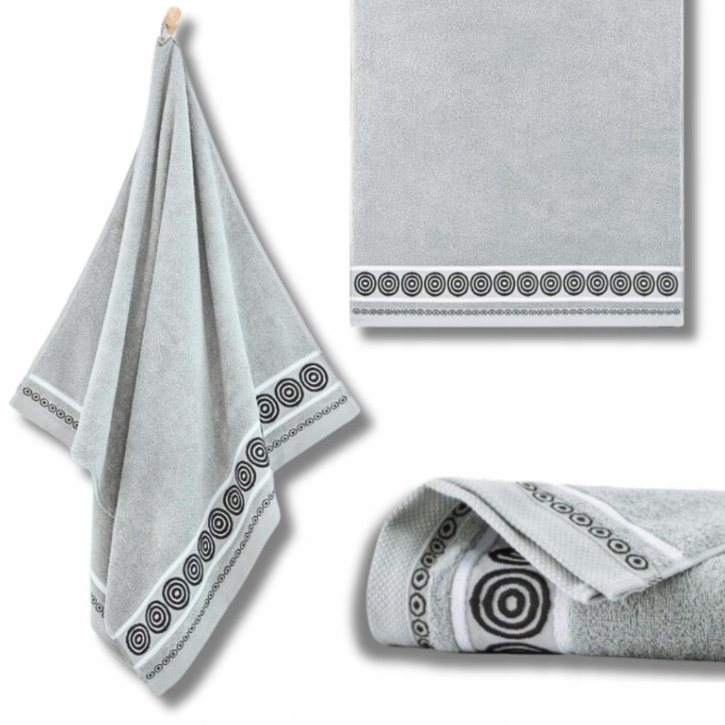 Handtuch - 100% Baumwolle - 450 g/m2 - 50x90 cm - Extra Saugfähig - Grau - hohe Grammatur - RONDO2