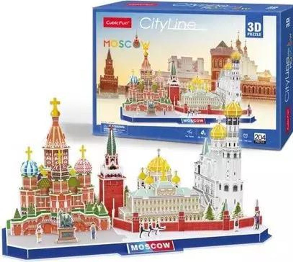 Puzzle 3D Cityline Moskwa - Złożony model miasta dla Zdjęcie produktu 