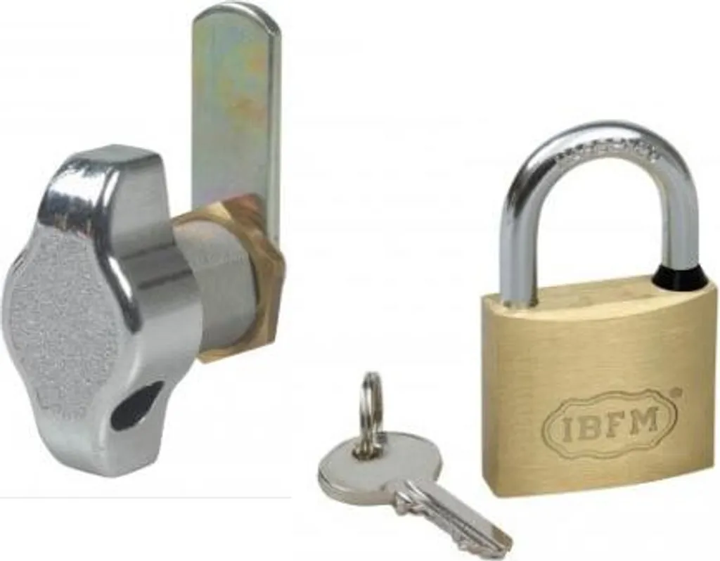 Fermeture pour casier de sport avec passage cadenas, serrure came 20mm