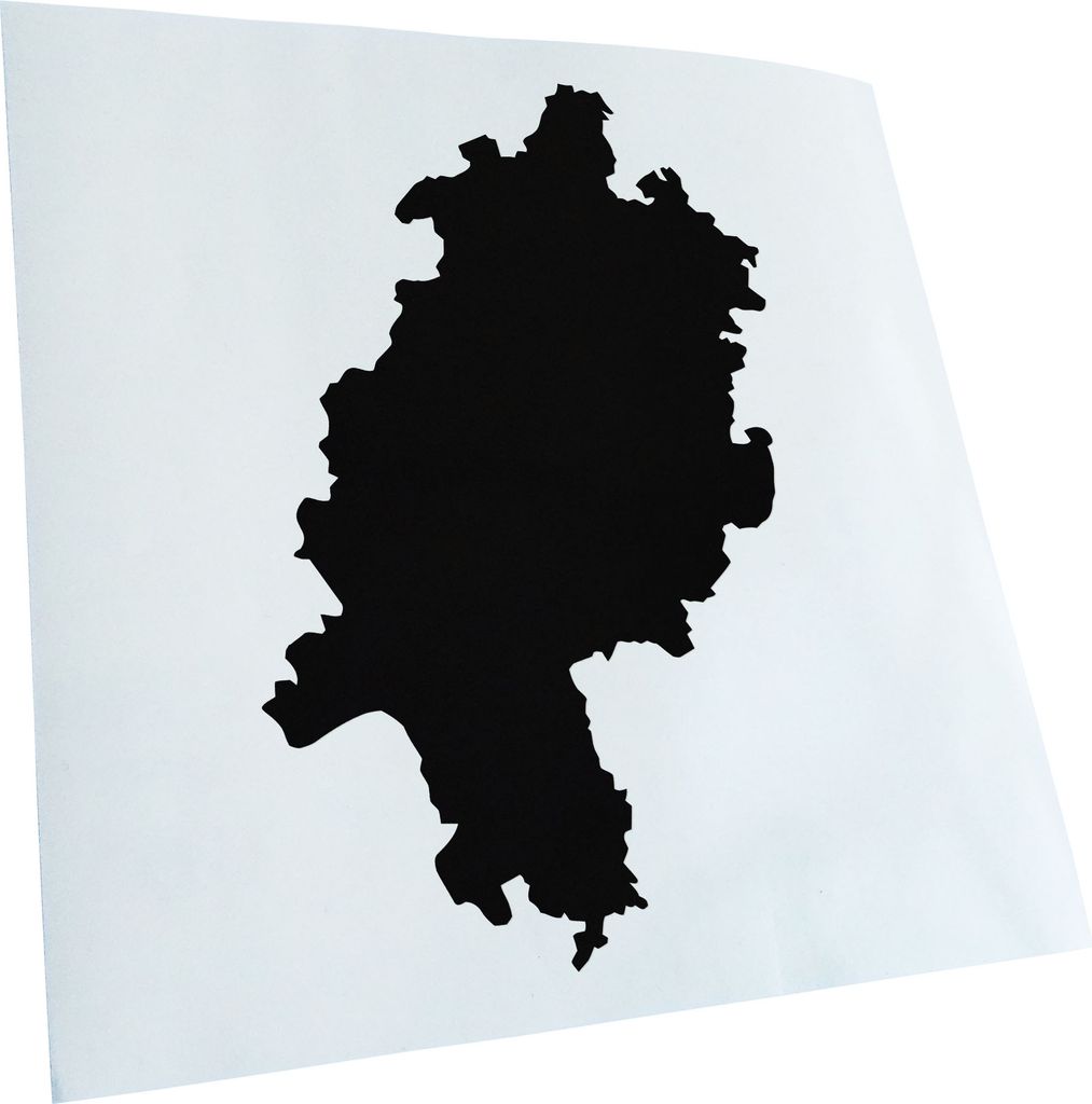 hauptsachebeklebt Kiwistar - Autoaufkleber - Hessen Deutschland Silhouette Heckscheibe - Aufkleber für Auto Kfz Fahrrad, LKW, Truck Mofa