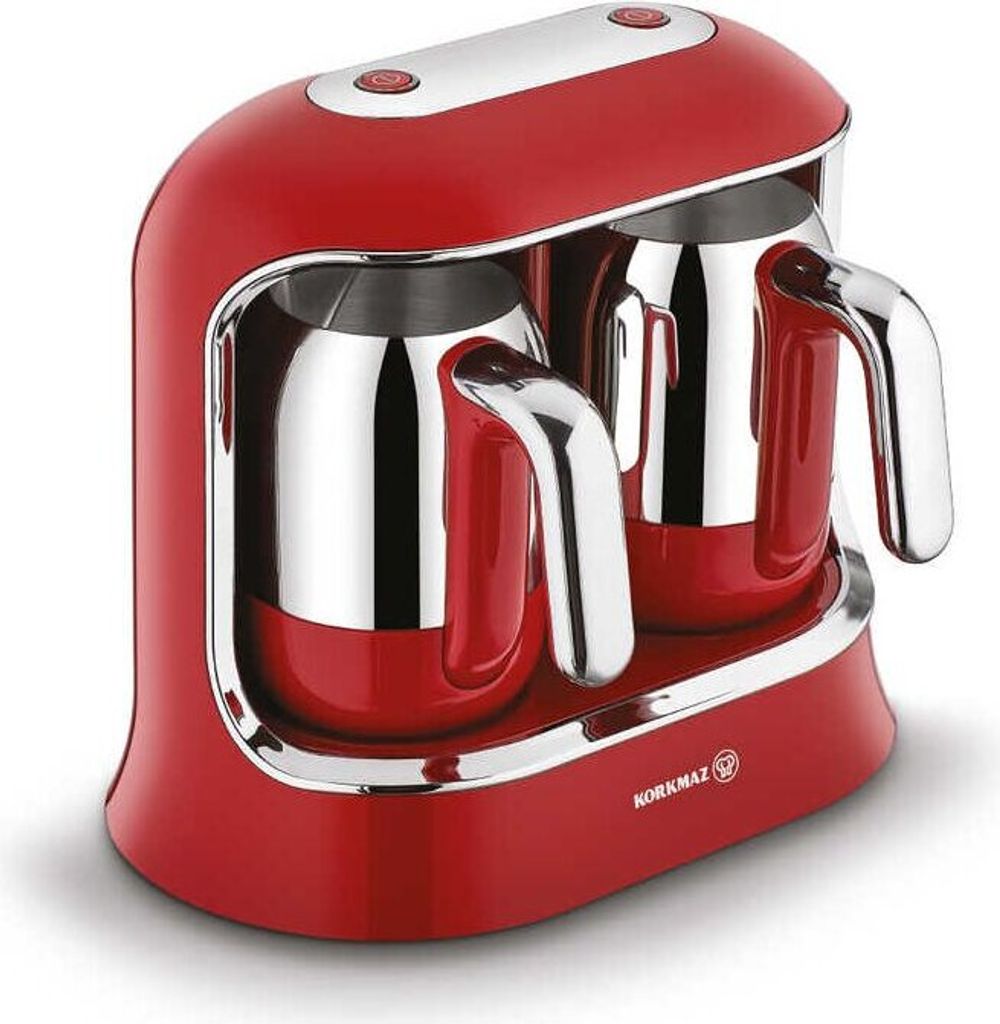 Korkmaz Kahvekolik Türkische Mokkamaschine 800W in Rot Twin Produktbild 