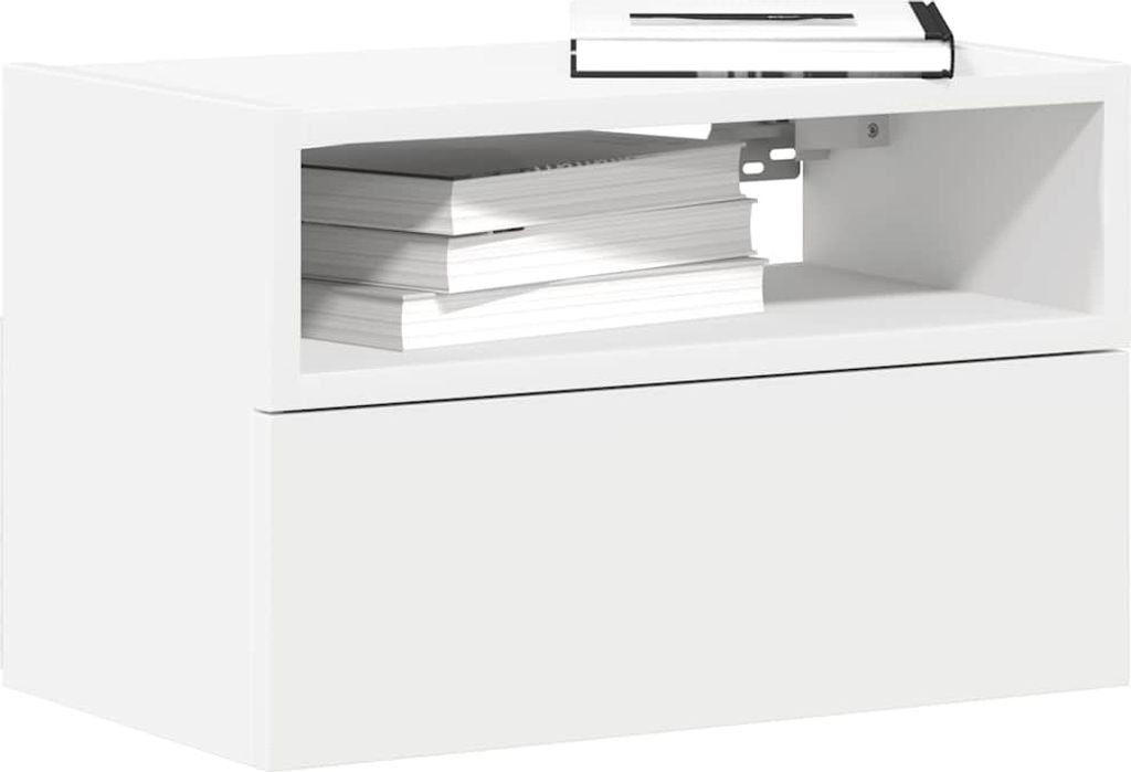 Maison Exclusive - Wand-Nachttische 2 Stk. Weiß 45x26x28,5 cm
